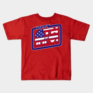 4th of July American Independence Day USA Kids T-Shirt